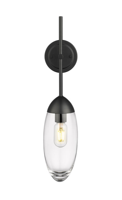 Z-Lite 651S-MB One Light Wall Sconce, Matte Black