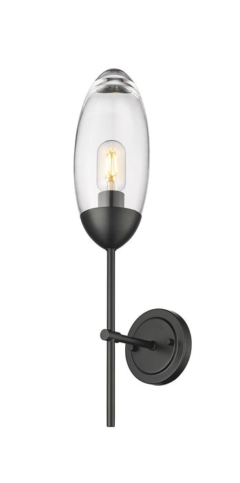 Z-Lite 651S-MB One Light Wall Sconce, Matte Black