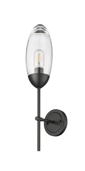 Z-Lite 651S-MB One Light Wall Sconce, Matte Black