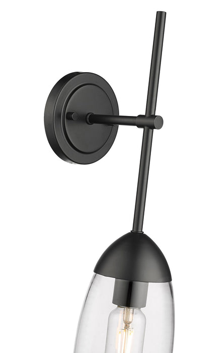 Z-Lite 651S-MB One Light Wall Sconce, Matte Black