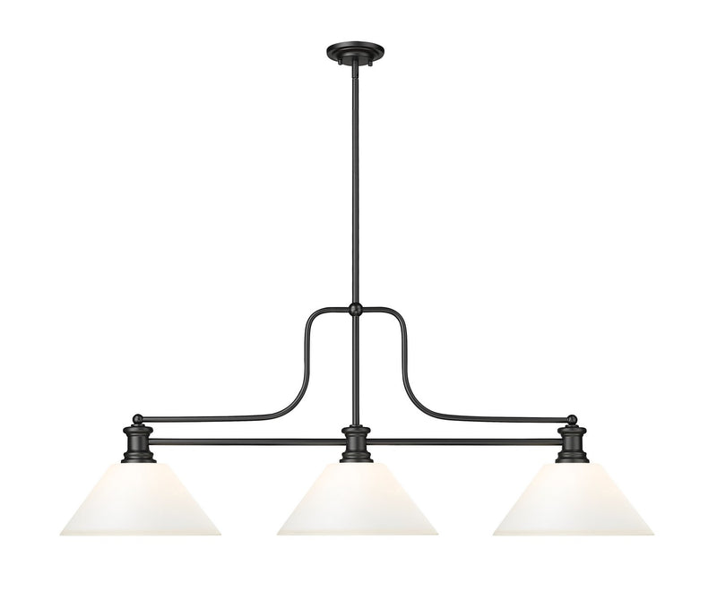Z-Lite 725-3MB-AMO14 Three Light Billiard, Matte Black