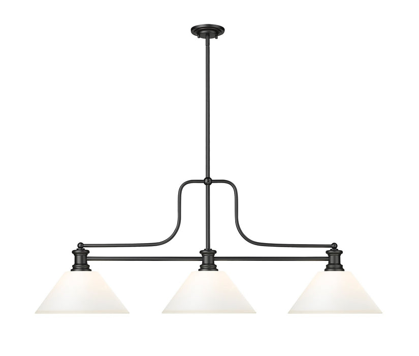 Z-Lite 725-3MB-AMO14 Three Light Billiard, Matte Black