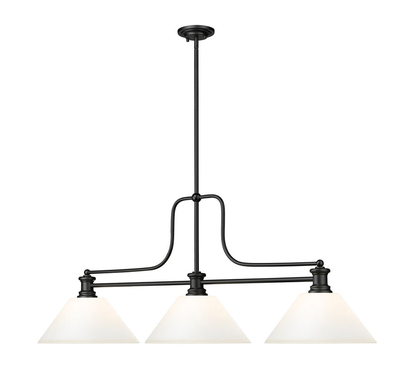 Z-Lite 725-3MB-AMO14 Three Light Billiard, Matte Black