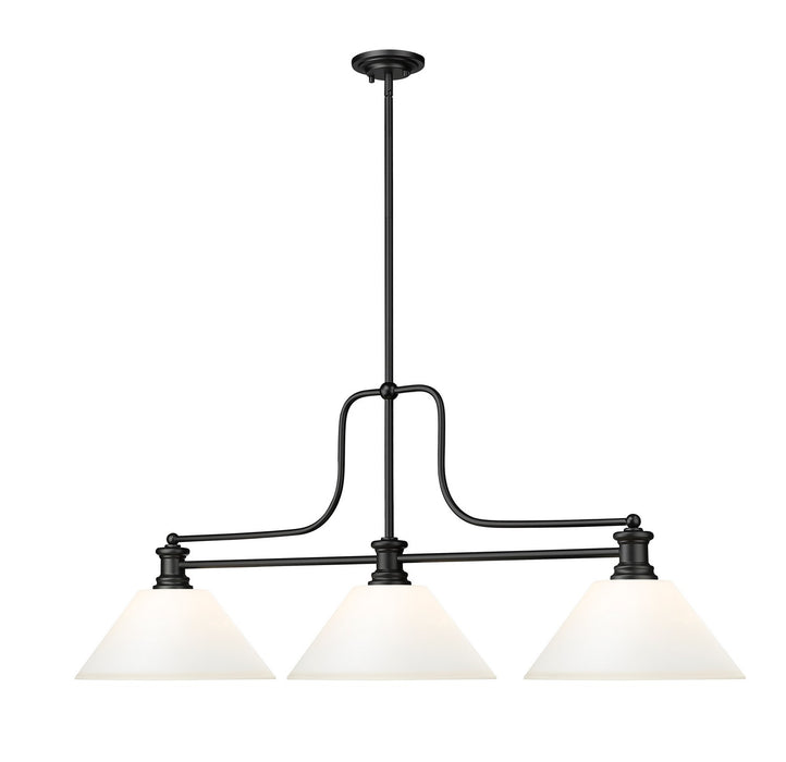 Z-Lite 725-3MB-AMO14 Three Light Billiard, Matte Black