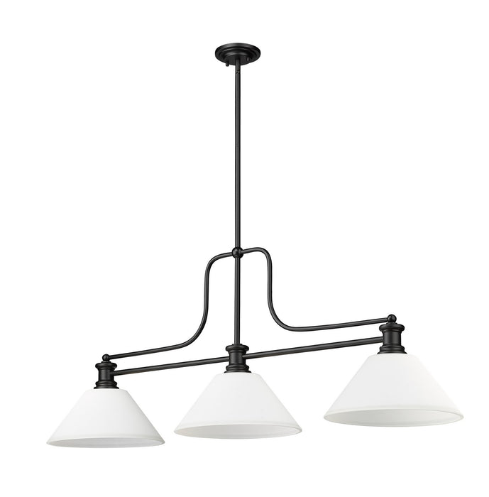 Z-Lite 725-3MB-AMO14 Three Light Billiard, Matte Black