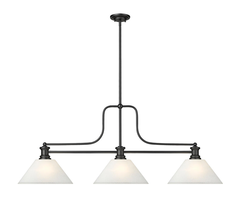 Z-Lite 725-3MB-AWL14 Three Light Billiard, Matte Black