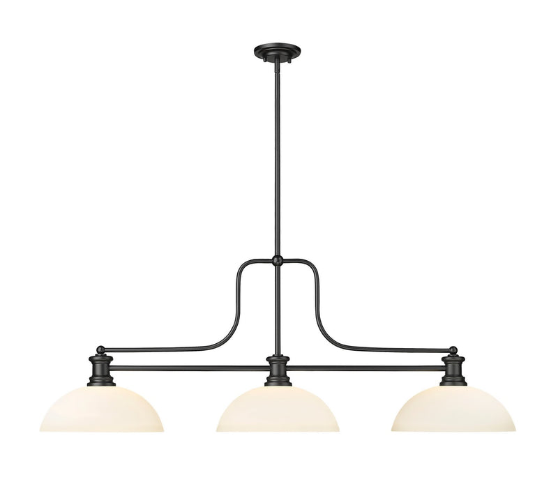 Z-Lite 725-3MB-DMO14 Three Light Billiard, Matte Black