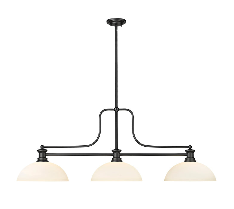 Z-Lite 725-3MB-DMO14 Three Light Billiard, Matte Black