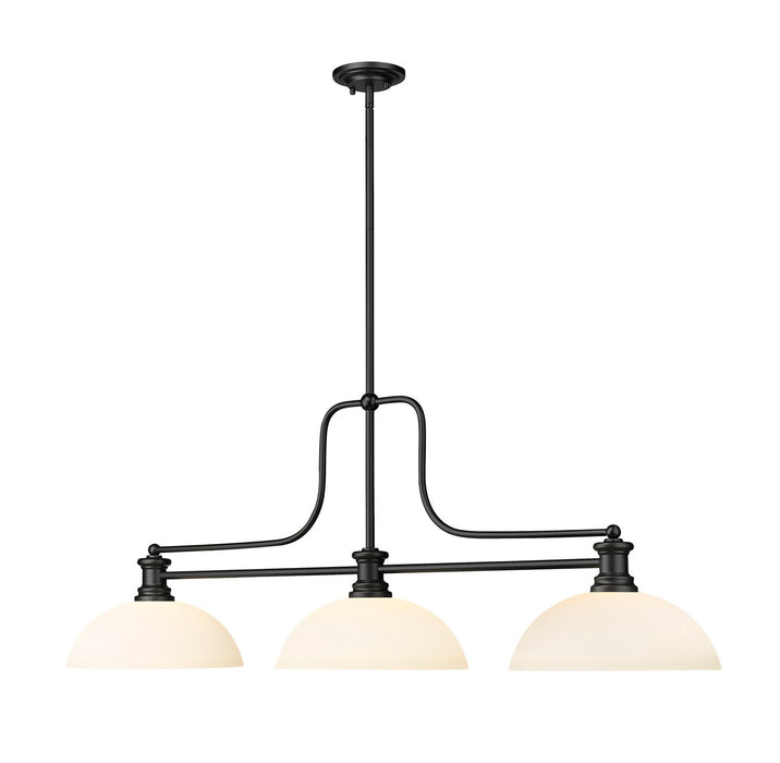 Z-Lite 725-3MB-DMO14 Three Light Billiard, Matte Black