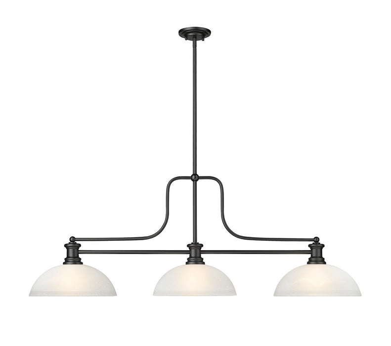 Z-Lite 725-3MB-DWL14 Three Light Billiard, Matte Black
