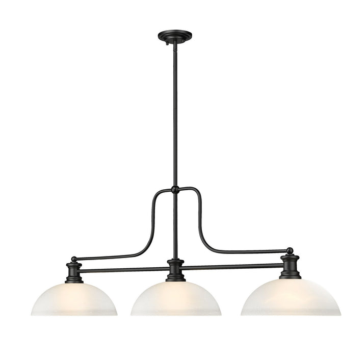 Z-Lite 725-3MB-DWL14 Three Light Billiard, Matte Black
