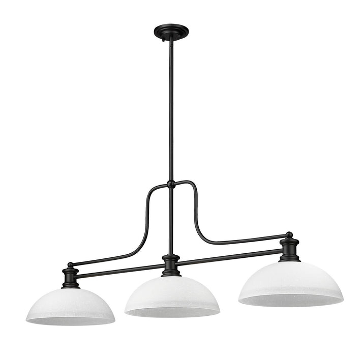 Z-Lite 725-3MB-DWL14 Three Light Billiard, Matte Black
