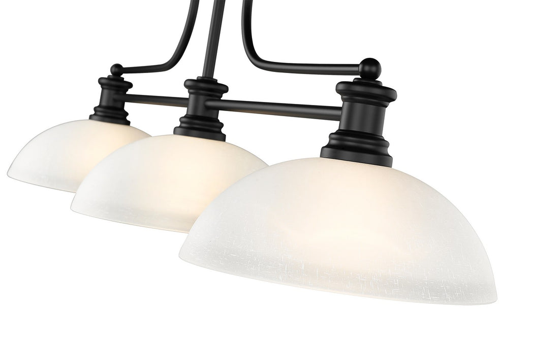 Z-Lite 725-3MB-DWL14 Three Light Billiard, Matte Black