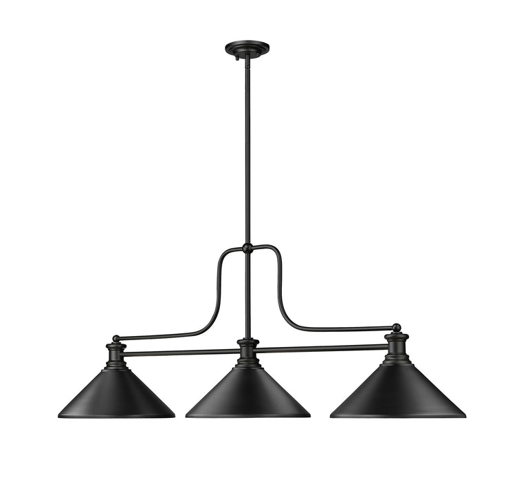 Z-Lite 725-3MB-MMB Three Light Billiard, Matte Black