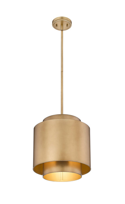 Z-Lite 739P12-RB One Light Pendant, Rubbed Brass