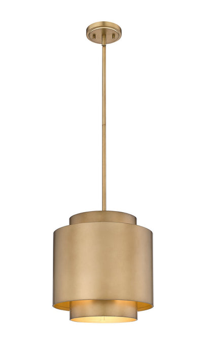 Z-Lite 739P12-RB One Light Pendant, Rubbed Brass