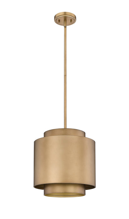 Z-Lite 739P12-RB One Light Pendant, Rubbed Brass