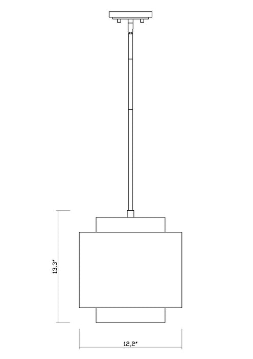 Z-Lite 739P12-RB One Light Pendant, Rubbed Brass