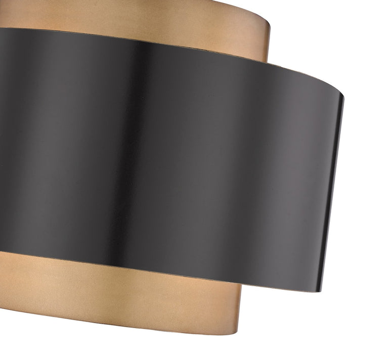 Z-Lite 739P24-BRZ-RB Three Light Chandelier, Bronze / Rubbed Brass
