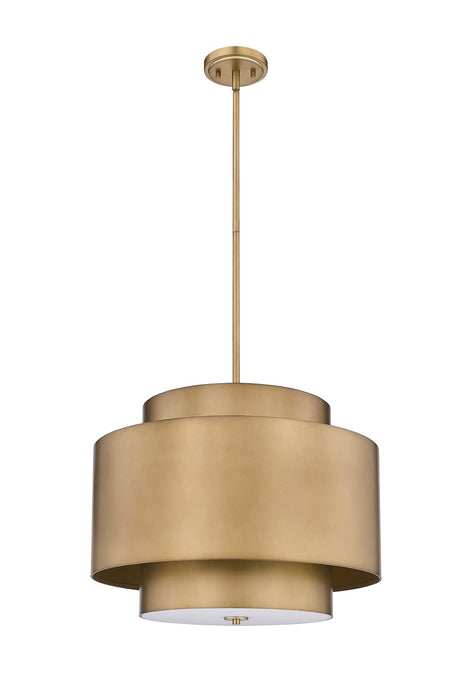Z-Lite 739P24-RB Three Light Chandelier, Rubbed Brass
