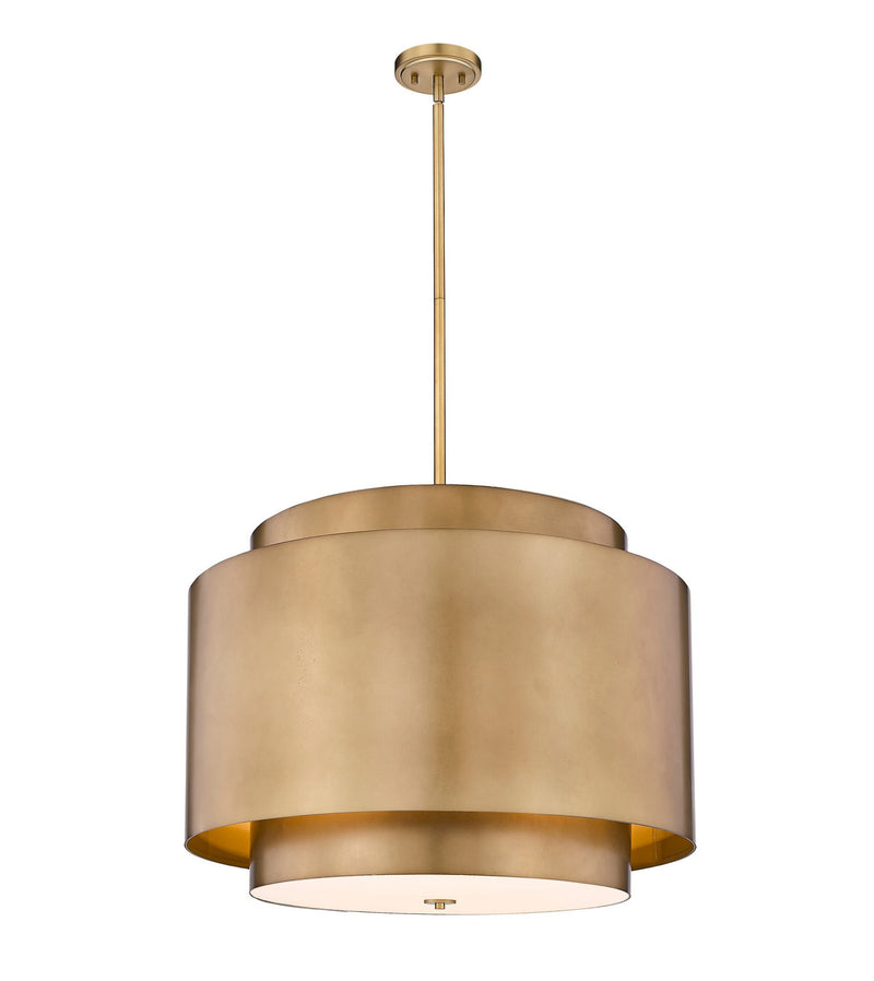 Z-Lite 739P32-RB Four Light Chandelier, Rubbed Brass