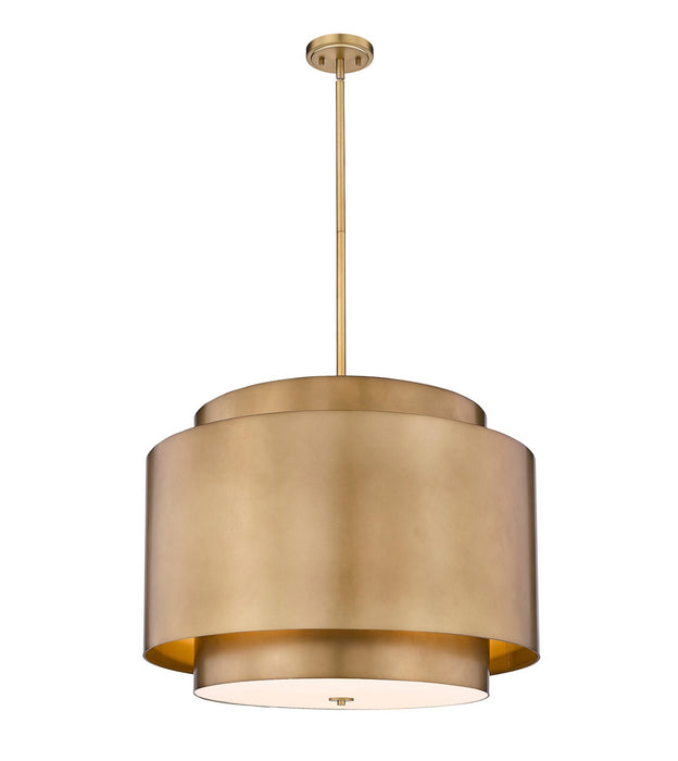 Z-Lite 739P32-RB Four Light Chandelier, Rubbed Brass