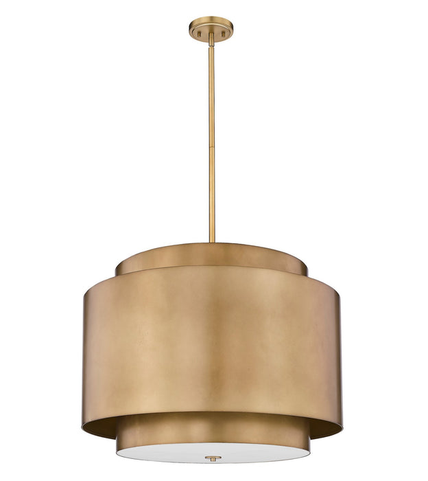 Z-Lite 739P32-RB Four Light Chandelier, Rubbed Brass