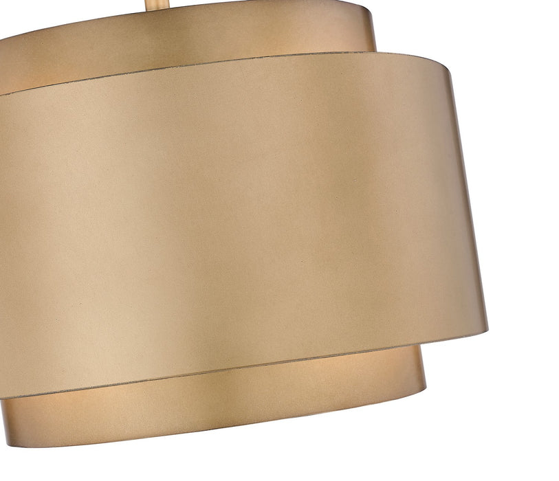 Z-Lite 739P32-RB Four Light Chandelier, Rubbed Brass
