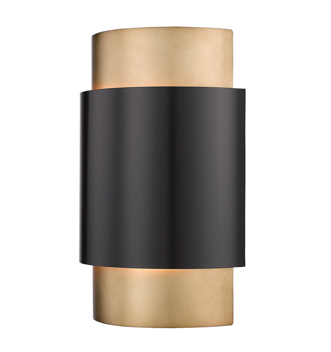 Z-Lite 739S-BRZ-RB Two Light Wall Sconce, Bronze + Rubbed Brass