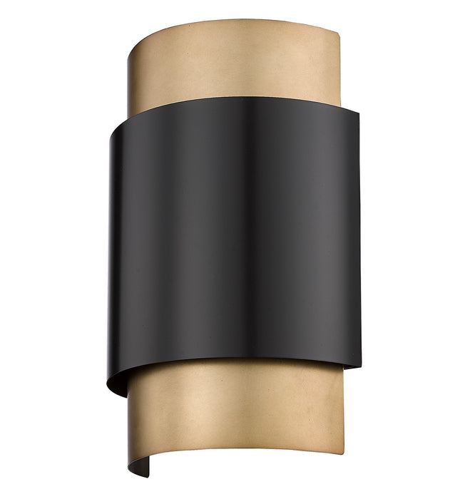 Z-Lite 739S-BRZ-RB Two Light Wall Sconce, Bronze + Rubbed Brass
