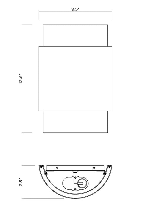 Z-Lite 739S-RB Two Light Wall Sconce, Rubbed Brass