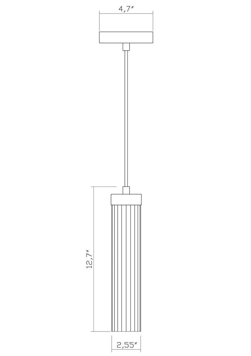 Z-Lite 740P-MB One Light Pendant, Matte Black