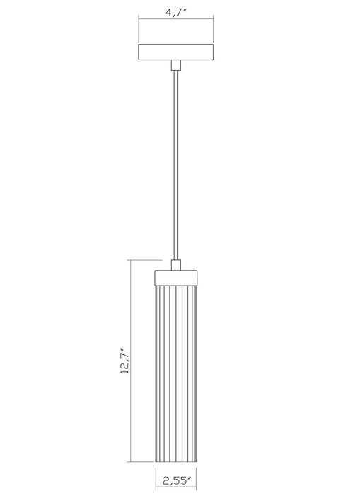 Z-Lite 740P-MB One Light Pendant, Matte Black