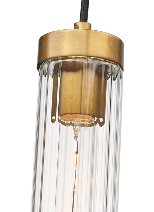 Z-Lite 740P-RB One Light Pendant, Rubbed Brass