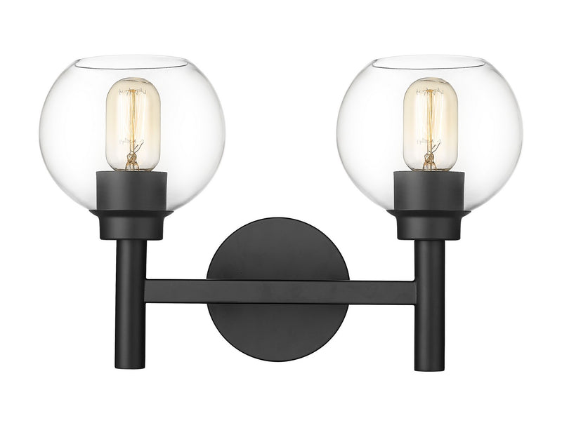 Z-Lite 7502-2V-MB Two Light Vanity, Matte Black