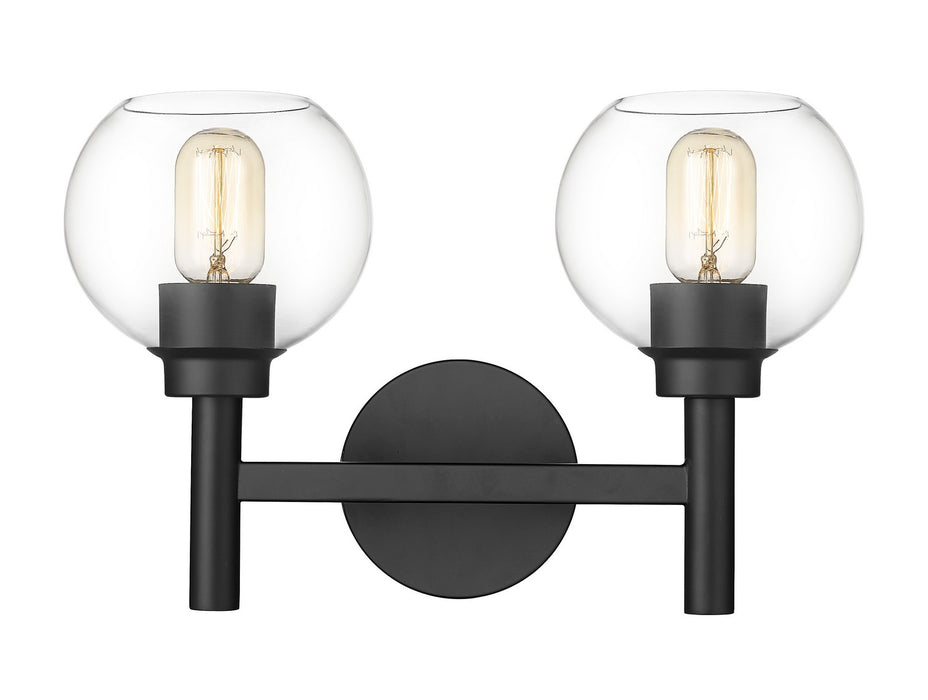 Z-Lite 7502-2V-MB Two Light Vanity, Matte Black