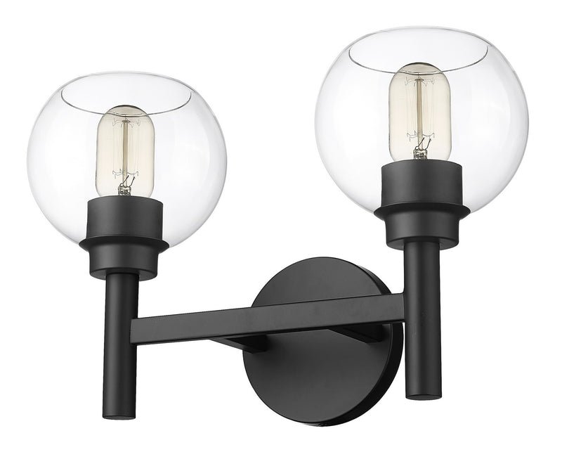 Z-Lite 7502-2V-MB Two Light Vanity, Matte Black