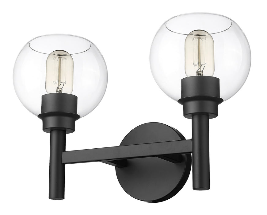 Z-Lite 7502-2V-MB Two Light Vanity, Matte Black