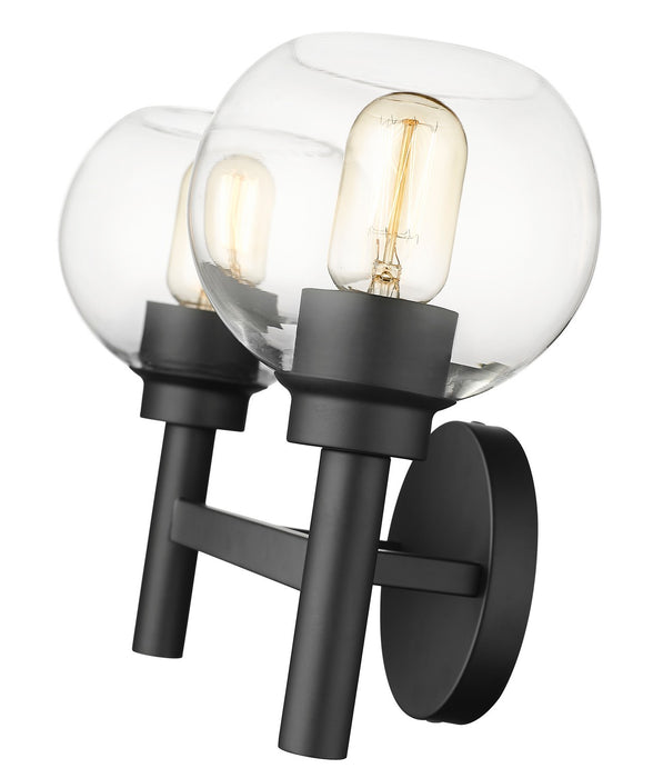 Z-Lite 7502-2V-MB Two Light Vanity, Matte Black