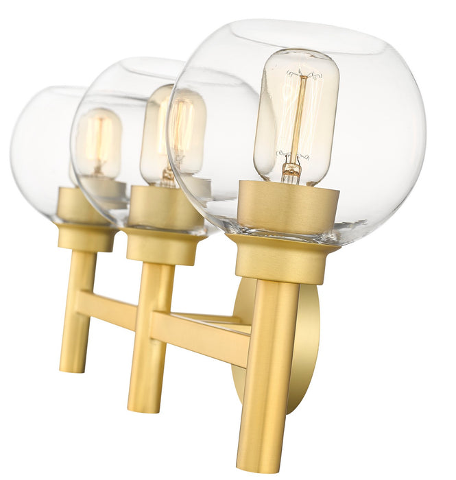 Z-Lite 7502-3V-BG Three Light Vanity, Brushed Gold