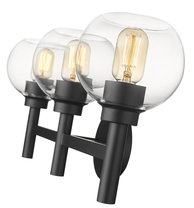 Z-Lite 7502-3V-MB Three Light Vanity, Matte Black