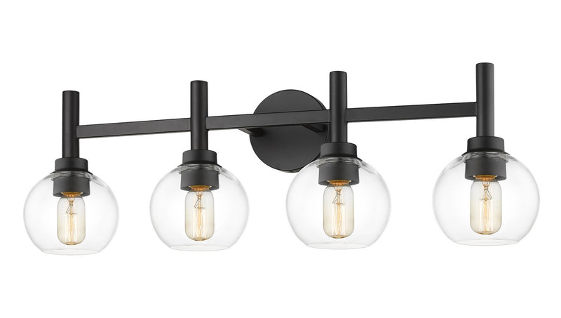 Z-Lite 7502-4V-MB Four Light Vanity, Matte Black