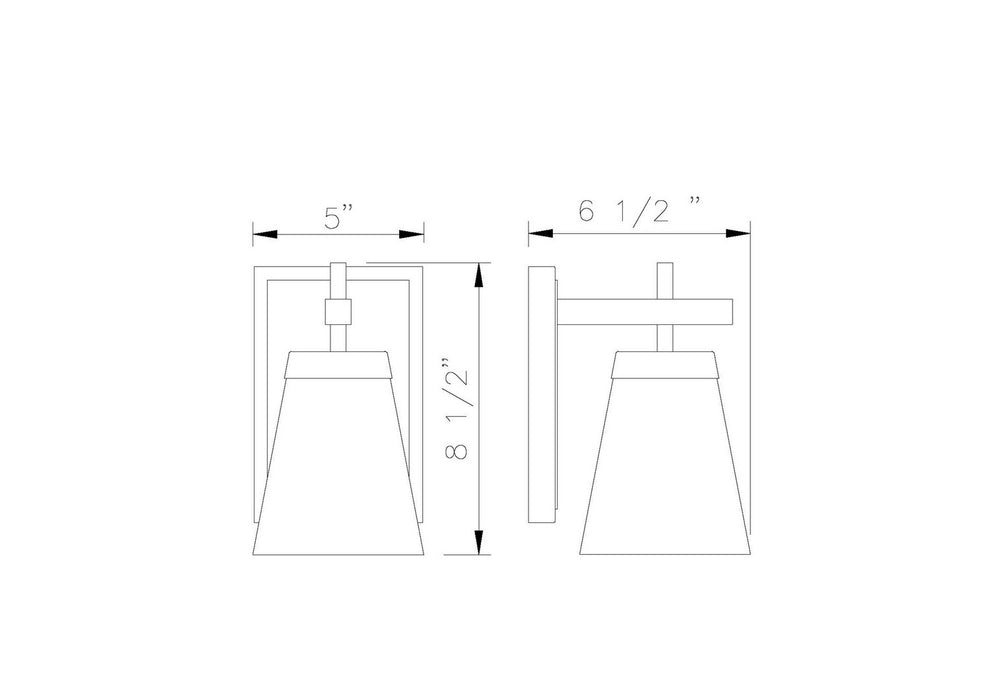 Z-Lite 819-1S-BN One Light Wall Sconce, Brushed Nickel