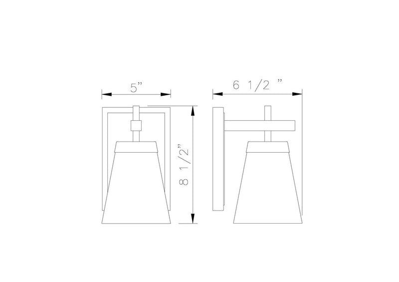 Z-Lite 819-1S-CH One Light Wall Sconce, Chrome