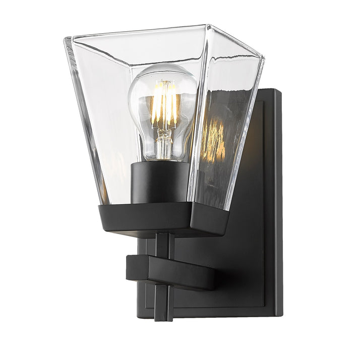 Z-Lite 819-1S-MB One Light Wall Sconce, Matte Black