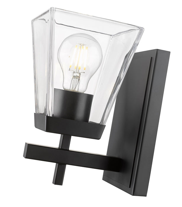Z-Lite 819-1S-MB One Light Wall Sconce, Matte Black