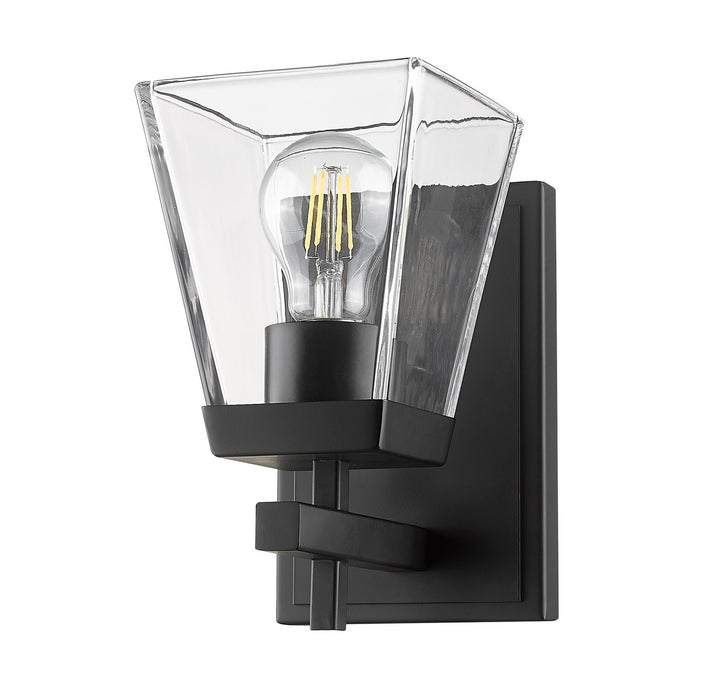 Z-Lite 819-1S-MB One Light Wall Sconce, Matte Black