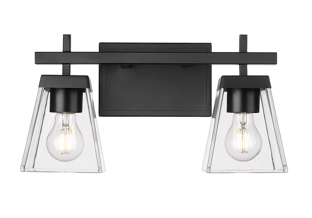 Z-Lite 819-2V-MB Two Light Vanity, Matte Black