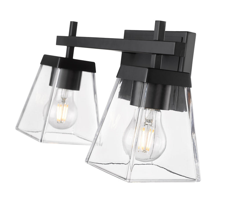 Z-Lite 819-2V-MB Two Light Vanity, Matte Black