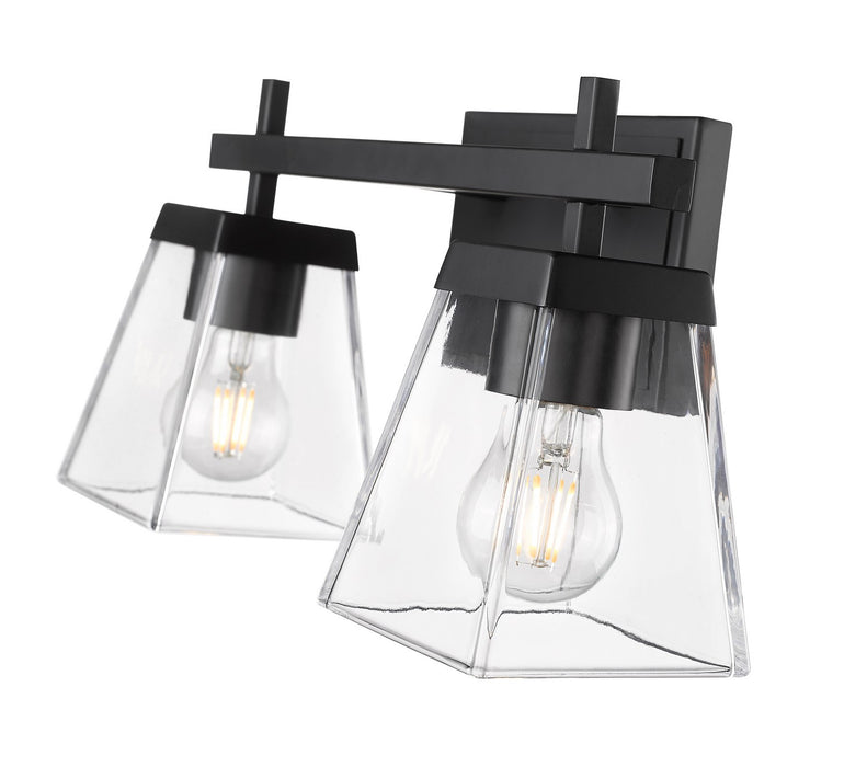 Z-Lite 819-2V-MB Two Light Vanity, Matte Black